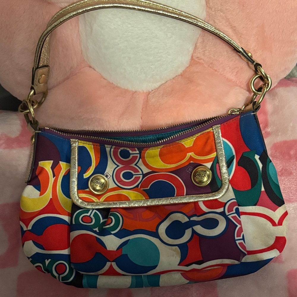 coach poppy daisy shoulder bag